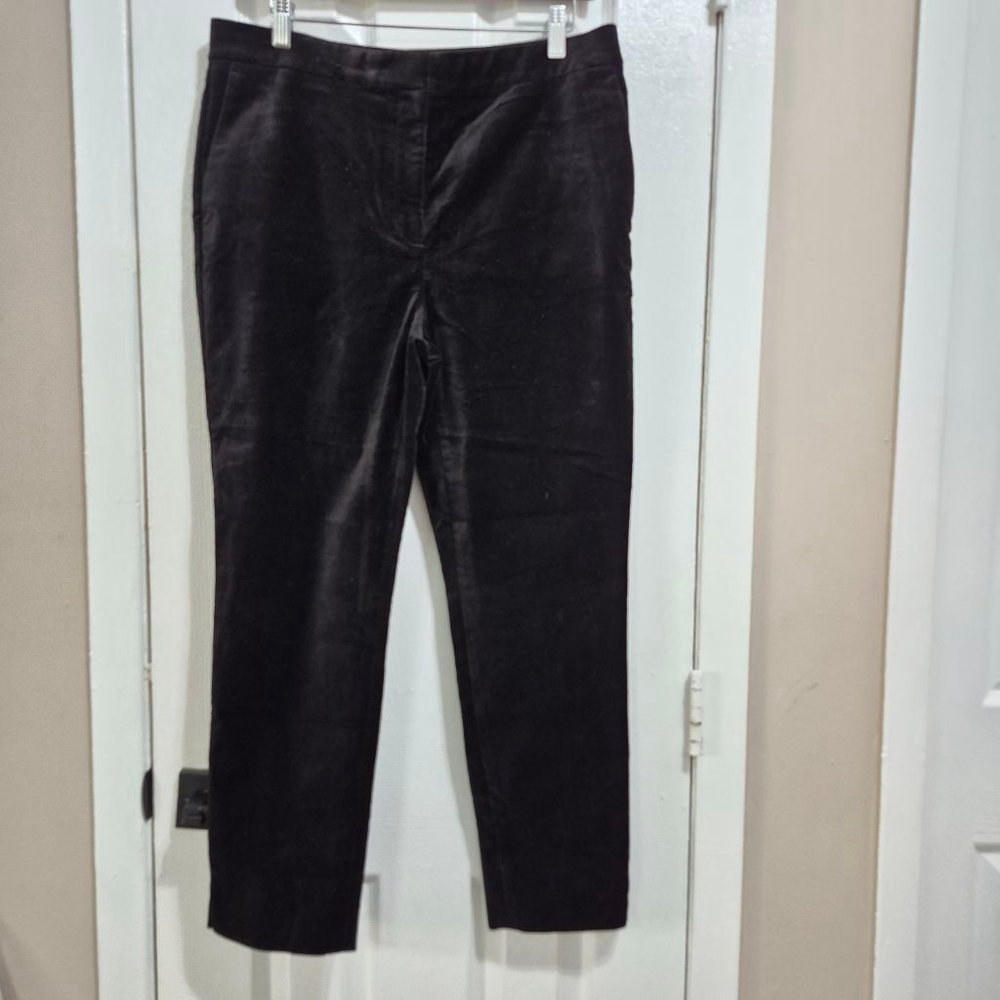 Women's Ann Taylor Black Velvet Trousers Size 10